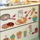 Autocollants de porte de réfrigérateur de cuisine de dessin animé autocollants décoratifs pour