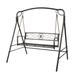 Outdoor 4 ft. Iron Porch Swing with Stand