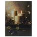 LED Shimmering Gold Candles Christmas Canvas Wall Art 15.75 x 12