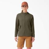 Dickies Women's Performance Hooded Jacket - Military Green Size L (SJF400)