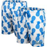 Men's Colosseum White/Blue UCLA Bruins Pineapple Swim Shorts