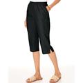 Blair Women's Ready To Wear Poplin Pedal Pushers - Black - 3XL - Womens