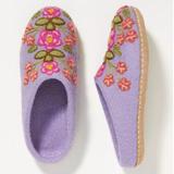 Anthropologie Shoes | Anthropologie X French Knot Secret Garden Crochet Slippers- Lavender | Color: Pink/Purple | Size: 9