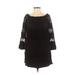 Charlotte Russe Casual Dress - Shift: Black Solid Dresses - Women's Size Small