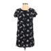 Forever 21 Casual Dress - Shift: Blue Floral Motif Dresses - Women's Size Small