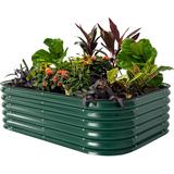 Vego Garden 17" Tall 6 In 1 Modular Metal Outdoor Raised Garden Bed Metal in Green | 17 H x 42 W x 60 D in | Wayfair VB6N117BG