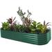 Vego Garden 17" Tall 10 In 1 Modular Metal Outdoor Raised Garden Bed Metal in Green | 17 H x 48 W x 96 D in | Wayfair VB10N117BG