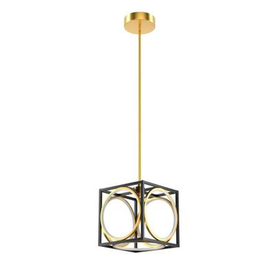 Costway Modern LED Pendant Light with 42 Inches Adjustable Suspender-Golden