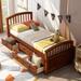 Twin Solid Wood Platform Storage Bed with 6 Drawers and Head&FootBoard