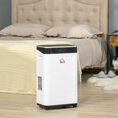 HOMCOM 215 sq.Ft Portable Quiet Dehumidifier for Home Laundry Room Bedroom Basement, 42pt Electric Moisture Air De-Humidifier