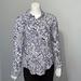 Lilly Pulitzer Tops | Lily Pulitzer Sea View Peacock Button Down Shirt Euc | Color: Blue/White | Size: S