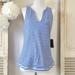 Nike Tops | Nike Pure Striped Dry-Fit Racer Back Sleeveless Tank Top Women's Size Medium | Color: Blue/White | Size: L