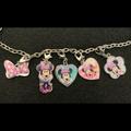 Disney Accessories | Disney Minnie Mouse Charm Necklace | Color: Pink/Silver | Size: N/A