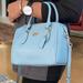 Coach Bags | Like New Coach Crossgrain Leather Baby Blue Crossbody Satchel | Color: Blue | Size: Approximately 9w By 7h By 4d