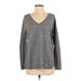 American Eagle Outfitters Pullover Sweater: Gray Color Block Tops - Women's Size Small