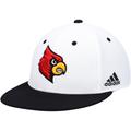 Men's adidas White Louisville Cardinals On-Field Baseball Fitted Hat