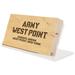 Army Black Knights 3" x 5.5" Engraved Wordmark Christl Arena Game-Used Basketball Court with Stand