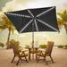 Arlmont & Co. Dajaha 120" x 84" Rectangular Lighted Market Umbrella in Black | 98.43 H x 120 W x 84 D in | Wayfair 08506486E8884E629639EFC52B9C5120