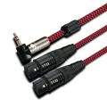 Câble Audio stéréo Mini Jack mâle Angle de 3.5mm à 2 XLR 3 broches femelle pour connexion de