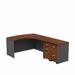 Series C 60W RH L Desk with File Cabinets by Bush Business Furniture