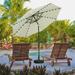 Ainfox 10ft Patio Umbrella with Lights Outdoor Solar Umbrella