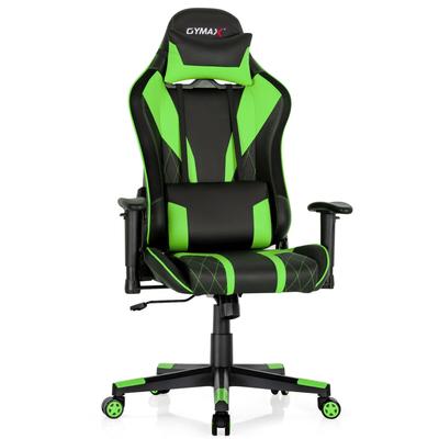 Gymax Gaming Chair Adjustable Swivel Computer Chair w/ Dynamic LED