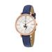 Women's Fossil Navy Wake Forest Demon Deacons Jacqueline Leather Watch