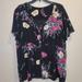 Torrid Tops | 3/$25 Torrid Floral Blouse Plus Size 3 (3x) | Color: Black/Pink | Size: 3x