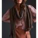 Anthropologie Accessories | Anthropologie Braided Fringe Scarf - Brown | Color: Brown | Size: Os