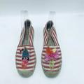 J. Crew Shoes | J Crew Women's 6 Island Espadrilles Red Striped Parrot Palm Tree | Color: Red/Tan | Size: 6