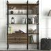 17 Stories Chesney 70.9" H x 47.2" W Metal Standard Bookcase Metal in Brown | 70.9 H x 47.2 W x 15.4 D in | Wayfair