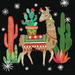 The Holiday Aisle® Lovely Llamas III Christmas Black Canvas | 12 H x 12 W x 1.25 D in | Wayfair 6C0438E0E057450EB4846F5CEB59A0D0