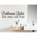 Trinx Bathroom Rules Wash Brush Floss Flush Cursive Wall Decal Vinyl in Brown | 5 H x 17.5 W in | Wayfair 1AA77DDFFF4C4EE186CB4FAC0305D1B1