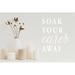 Trinx Bathroom Wall Decal Vinyl in White | 9.5 H x 8 W in | Wayfair 40879C76C4D64E15BFF6A34F537163B9