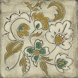 Red Barrel Studio® Earthenware Floral III by Chariklia Zarris - Wrapped Canvas Graphic Art Canvas, Wood | 20 H x 20 W x 1.25 D in | Wayfair