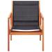 Latitude Run® Patio Lounge Chair Garden Chair Solid Wood Eucalyptus & PVC-coated polyester Wood in Orange | 30.5 H x 23.6 W x 32.9 D in | Wayfair