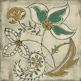 Red Barrel Studio® Earthenware Floral VI by Chariklia Zarris - Wrapped Canvas Graphic Art Canvas, Wood | 30 H x 30 W x 1.25 D in | Wayfair