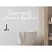 Trinx Save Water Shower Together Cursive Wall Decal Vinyl in White | 10 H x 30 W in | Wayfair 6B53E1A0C1004C6BB369FB9648674DD8