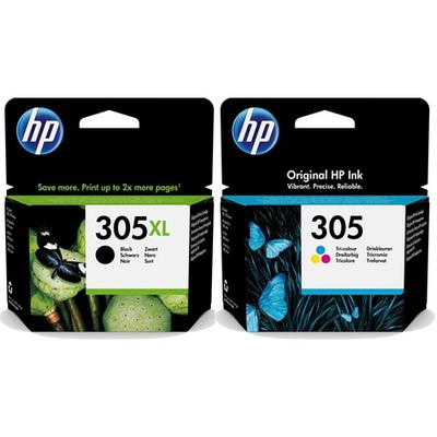 Hewlett Packard Tintenpatrone für Farbtintenstrahldrucker: 305XL Pack (Schwarz + Farbe)
