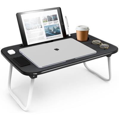 Nestl Adjustable Laptop Bed Tray Table - Portable Lap Desk with Foldable Legs - Space Saving Lapdesk