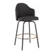 Carson Carrington Valsatra Upholstered Counter Stool with Black Metal Base (Set of 2)