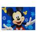 Licensed Disney Mickey Mouse Blue Splash Full Color Digital Printed Indoor Non-Slip Area Rug, 4x6 - 4'6"x6'6"