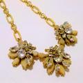 J. Crew Jewelry | J Crew Clear & Gray Faceted Rhinestone Vintage Inspired Statement Necklace * | Color: Gold/Gray | Size: 19"