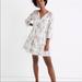 Madewell Dresses | Madewell X Warm Tie Neck Honolulu Hibiscus Dress Size Small | Color: White | Size: S