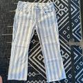 Anthropologie Jeans | Anthropologie Jeans Pilcro & The Letterpress Striped High Rise Jeans | Color: Blue/Tan | Size: 28p