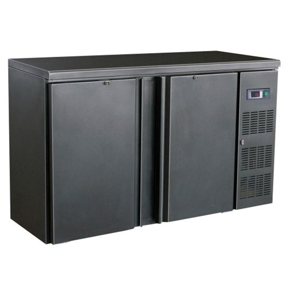 CombiSteel Barkühler Schwarz 2 Türen - 1462 x 513 x 860 mm Image