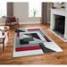 Abstract Geometric Shapes Modern Hand-Carved Soft Living Room Area Rug