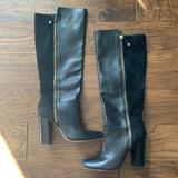 Kate Spade Shoes | Kate Spade Knee High Boots 8.5 | Color: Black/Gold | Size: 8.5