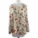 Disney Tops | Lc Lauren Conrad Disney Woodland Animals Blouse, S | Color: Cream/Red | Size: S