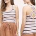 Anthropologie Tops | Left Of Center Striped Cotton Tank | Color: Blue/Pink/Tan | Size: L